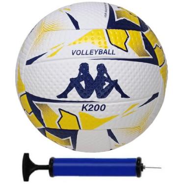 Imagem de Bola de volei - volleyball kappa k200 + bomba de ar, Amarelo