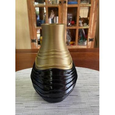 Imagem de Vaso Jarro Decorativo  Duo  Bipartido  Plástico  Flores Secas  20 cm -