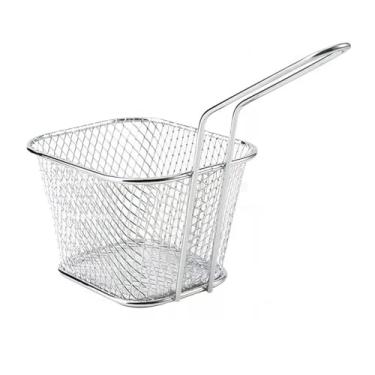 Imagem de 2 Cesto de Metal para Servir Porções Fritura Batata Frango