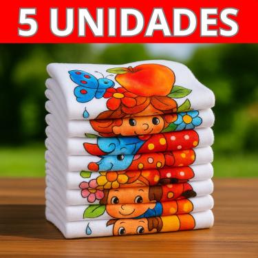 Imagem de Kit 5 Panos de Prato Estampado Grande Cozinha Pé De Galinha