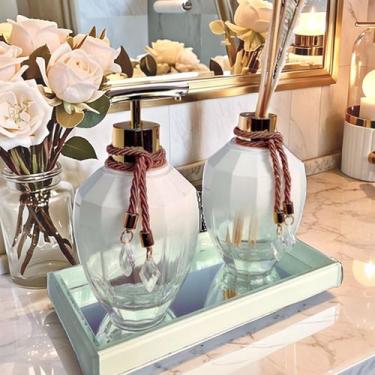 Imagem de Kit Lavabo Banheiro Completo Branco com Bandeja Luxo - MultiVendas