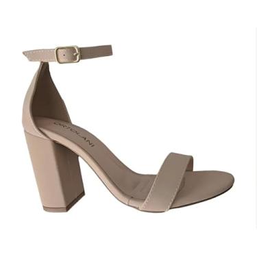 Imagem de Sandália Feminina Salto Grosso nobuck nude ou preta (BEGE, BR, Adulto, Numérico, 39)