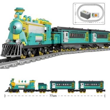 Imagem de Trem e Trilhos de Metrô - Brinquedo de Blocos de Construção, SEM caixa