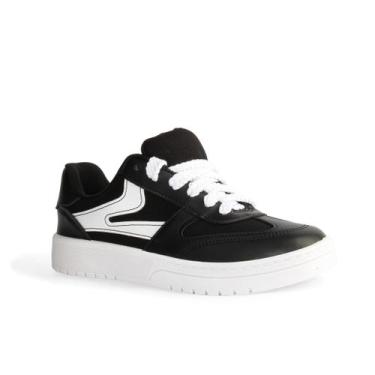 Imagem de Tênis Moleca Feminino Casual Confortável Original 5791-113, Preto, Bra