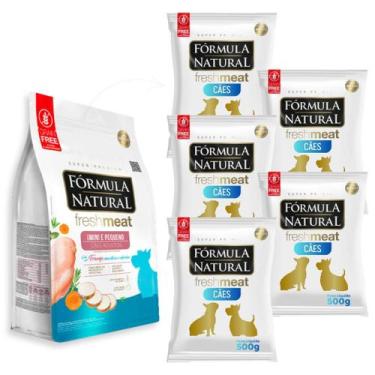Imagem de Kit Com 5 Unidades De 500g Ração Super Premium Formula Natural Fresh M