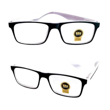 Imagem de Armação Óculos Grau Perto Justin Emborrachado Branco Para Leitura (+1.75)