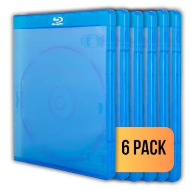 Imagem de Capas Blu Ray únicas originais (pacote com 6) – Caixas de Blu-ray de substituição de qualidade de estúdio | 1 estojo de armazenamento de disco | Tamanho padrão de 12 mm | Capas Blue Ray ecológicas