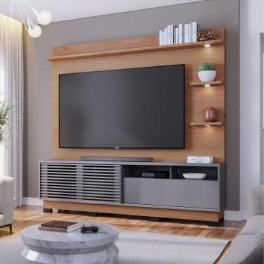Imagem de Home Para Tv Ate 70 Polegadas Barton Freijo Cinza Fosco