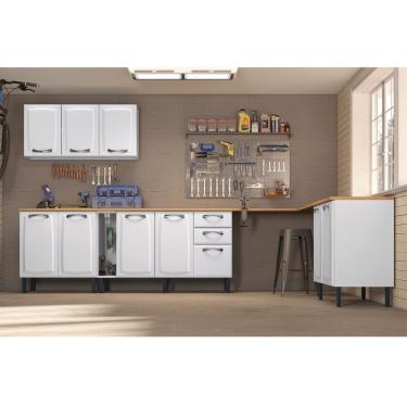 Imagem de Armário Multiuso Em Aço 10 Portas 2 Gavetas New Premium Branco