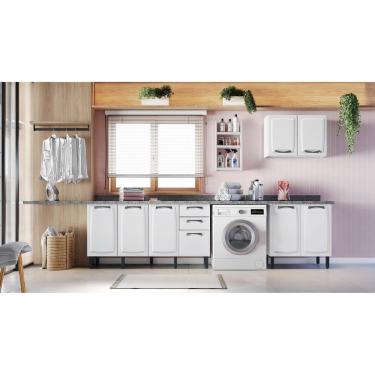 Imagem de Armário Multiuso Em Aço 8 Portas 2 Gavetas New Premium Branco