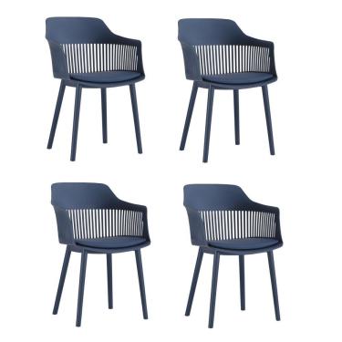 Imagem de Kit 4 Cadeiras Marcela Rivatti Móveis Azul Marinho