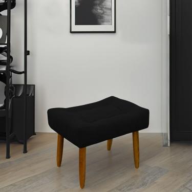 Imagem de Puff Decorativo Quarto E Sala De Estar Suede Light Herrero Cor:preto