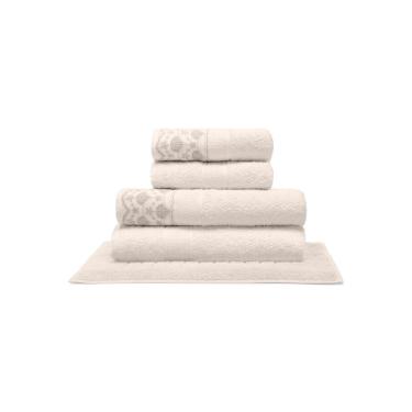 Imagem de Jogo De Toalhas Com Renda 5 Peças Em Algodão 500g M2 Buettner Paula Perola