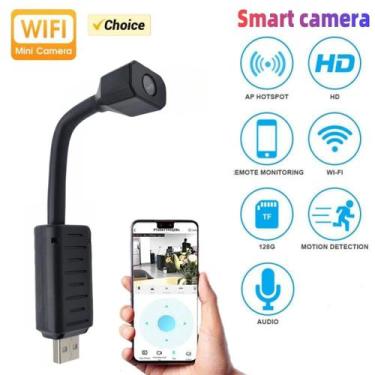 Imagem de Portátil Full HD 720P WiFi IP USB Mini Câmera Remoto View P2P Wireless