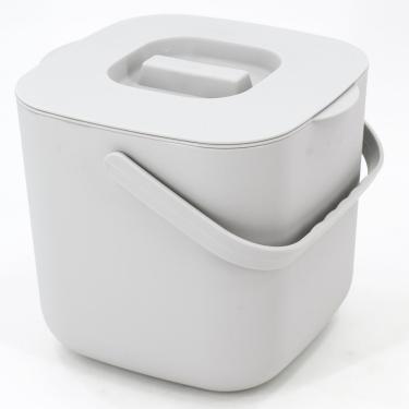 Imagem de JADERLU Composteira Stylish Kitchen - 1,85 Gal/7 L De Bancada Com Tampa, Peneira Interna Para Separar Líquidos Alimentos, Fácil Limpar (Branca, Gal)