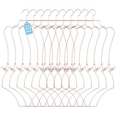 Imagem de CozyNova Cabide De Biquíni Com Arame Para Exibição Em Formato Corpo Estiloso - Cabides Metal Lingerie Maiôs E Trajes Banho Exiba Sua Coleção Roupas Elegância Rosa-Dourada (Pacotes 10)