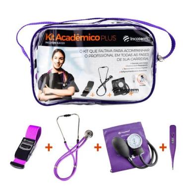 Imagem de Kit Acadêmico Plus Ka120 Lilás Incoterm, Branca