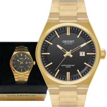 Imagem de Relógio Orient Solartech Masculino Luxo Dourado Analógico