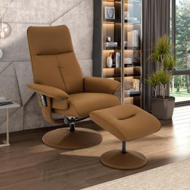 Imagem de Poltrona do Papai Elétrica com Massagem e Giratória Nebraska com Apoio