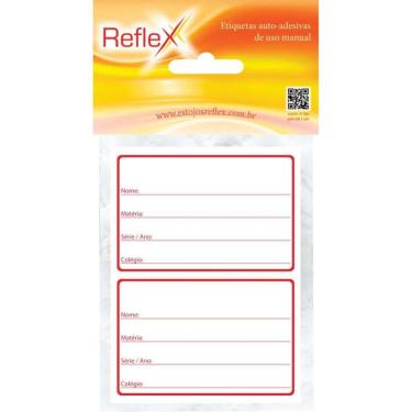 Imagem de Etiqueta Escolar Tarja Vermelha 50x80cm. - Reflex