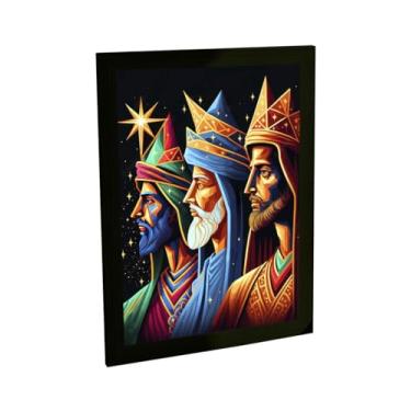 Imagem de Quadro Decorativo Religioso Três Reis Magos Jesus Cristo Decoração Poster Quarto Sala