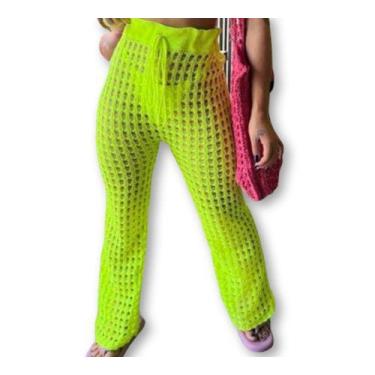 Imagem de Calça moda praia tricot - filo modas, Verde, P