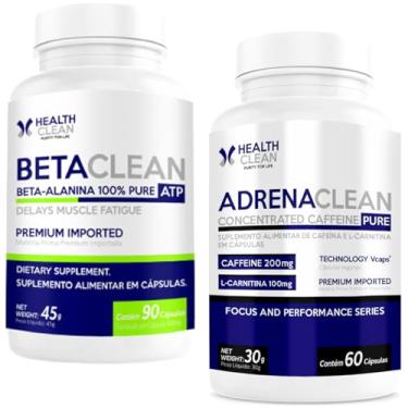 Imagem de Beta Alanina Betaclean + Cafeína c/L-Carnitina Adrenaclean - Health Clean