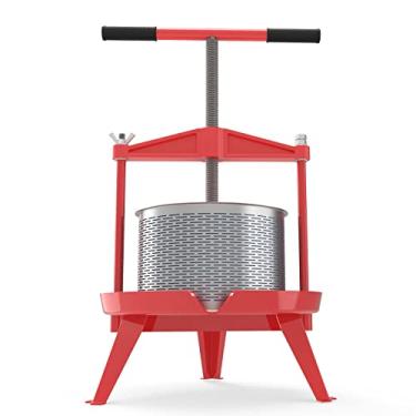 Imagem de Prensa de frutas e vinho em aço inoxidável para vigas cruzadas resistentes, Fruit Press-2.38 Gallon-Stainless Steel, 2.38 Gallon
