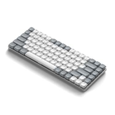 Imagem de Satechi SM1 75% Mechanical Keyboard, LED Backlit Bluetooth Keyboard, 84 Keys Compact Wireless Keyboard, Gaming Keyboard for Mac and Windows - Light Grey/White