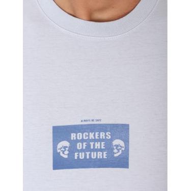 Imagem de Camiseta John John Masculina Rx Rockers Cinza Claro, M/M