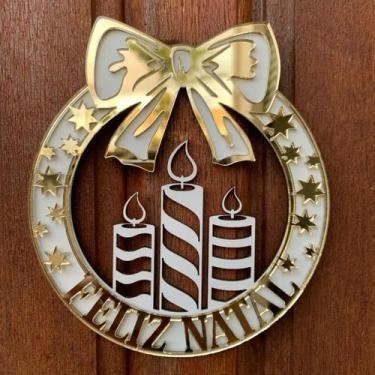 Imagem de Guirlanda Feliz Natal Quadro Decorativo mdf e Acrílico - NoBrand