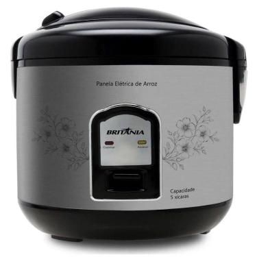 Imagem de Mini Panela De Arroz Britania Flowers Faz 5 Xicaras Platinum 110V