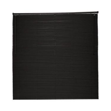 Imagem de Persiana Horizontal PVC 25mm 80x130cm Preta para Janela Conthey Evolux