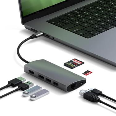 Imagem de Satechi Adaptador Multi Portas V2 – 4K HDMI (60Hz), Carga 60W USB C, GbE, Leitores SD/Micro, USB 3.0 - Para M2/ M1 MacBook Pro/Air, M2/ M1 iPad Pro/Air, M2 Mac Mini, iMac M3 (Cinza Espacial)