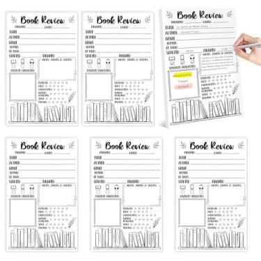 Imagem de Bloco de notas de resenhas de livros L1rabe para leitores - 6P Books D