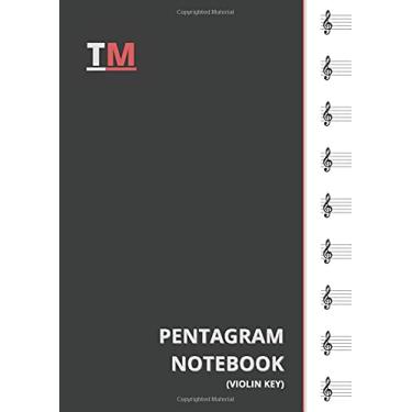 Imagem de Caderno Pentagrama: Chave de violino - Formato médio de 175 páginas - 11 palitos para página + manual para uso