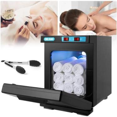 Imagem de Armário Aquecedor De Toalhas, Aquecedor De Toalhas Profissional 176 ° F, Aquecimento 360 °, Armário De Toalhas Quentes Com Cesta De Aço Inoxidável, Para Spa Facial Barbeiro Salão De Beleza