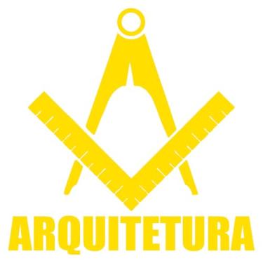 Imagem de Adesivo Profissão Arquitetura para Estudantes Arquitetos Ideal para notebook carro portas vidros Paredes vários tamanhos (AMARELO, 25X25cm)