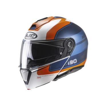 Imagem de Capacete Hjc I90 Wasco Azul Laranja E Branco, 63, Azul / Laranj / Bran