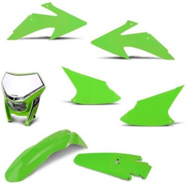 Imagem de Kit peças plástico crf 230 2008/14 + farol - PRO TORK, VERDE, Único