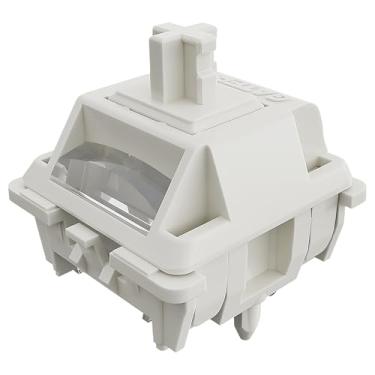 Imagem de Interruptor de teclado Gateron Smoothie para teclado mecânico de jogos, linear 40gf 5 pinos pré-lubrificado de fábrica 22 mm mola de dois estágios RGB LED POM completo interruptor de teclado branco