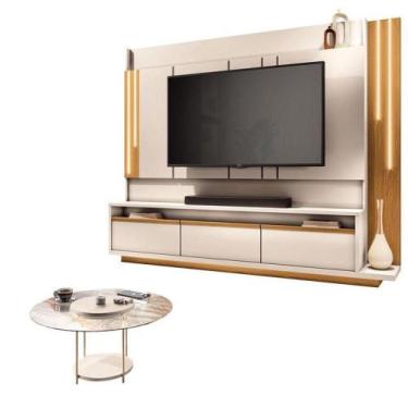 Imagem de Estante Home Theater Montane Off White Cinamomo E Mesa De Centro Sky C
