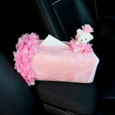 Imagem de Bolsa de lenços de bolso porta-lenços reutilizável bolsa de viagem tecido com zíper fechado tamanho pequeno decoração de urso de renda para mulheres ou meninas (11)