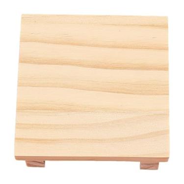 Imagem de Bothyi Suporte de mesa de madeira para penteadeira, bandeja para presente, pedestal quadrado, suporte decorativo para mesa, cômoda, penteadeira, escritório