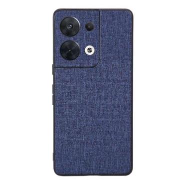 Imagem de Capas Compatível com OPPO Reno 8,Design de padrão de tela,Pproteção completa de 360°,Pplástico macio,Proteção contra queda-Blue