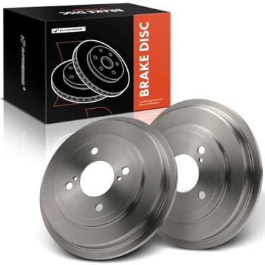 Imagem de A-Premium Conjunto de tambores de freio traseiro compatível com Honda Fit 2015-2020 1.5L 2-PC