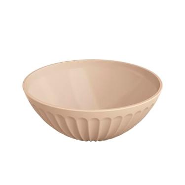 Imagem de Bowl Multiuso Plástica, Livre de BPA, Design Moderno, Pote P/Saladas Frutas Comida, Tigela, Utensílio de Cozinha, Resistente, Prático (Capuccino, 1 L)