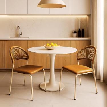 Imagem de 2 Cadeiras Izadora Reforçadas Junco Sintético Modernas para Cozinha Gourmet Sala Jantar