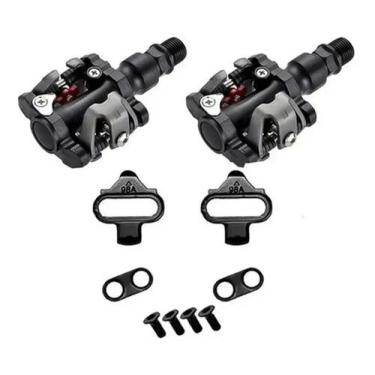 Imagem de Par Pedal Clip Mtb Wellgo Al M919 Preto C/ Tacos 368gr 9/16