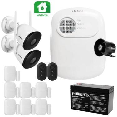Imagem de Kit Segurança Intelbras Alarme ANM 24 NET 2 Câmeras iM5 SC WiFi com IA